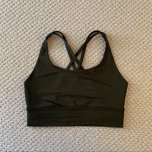 Lululemon Energy Bra Longline Dark Olive